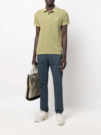 Stone Island logo-patch polo shirt outlook