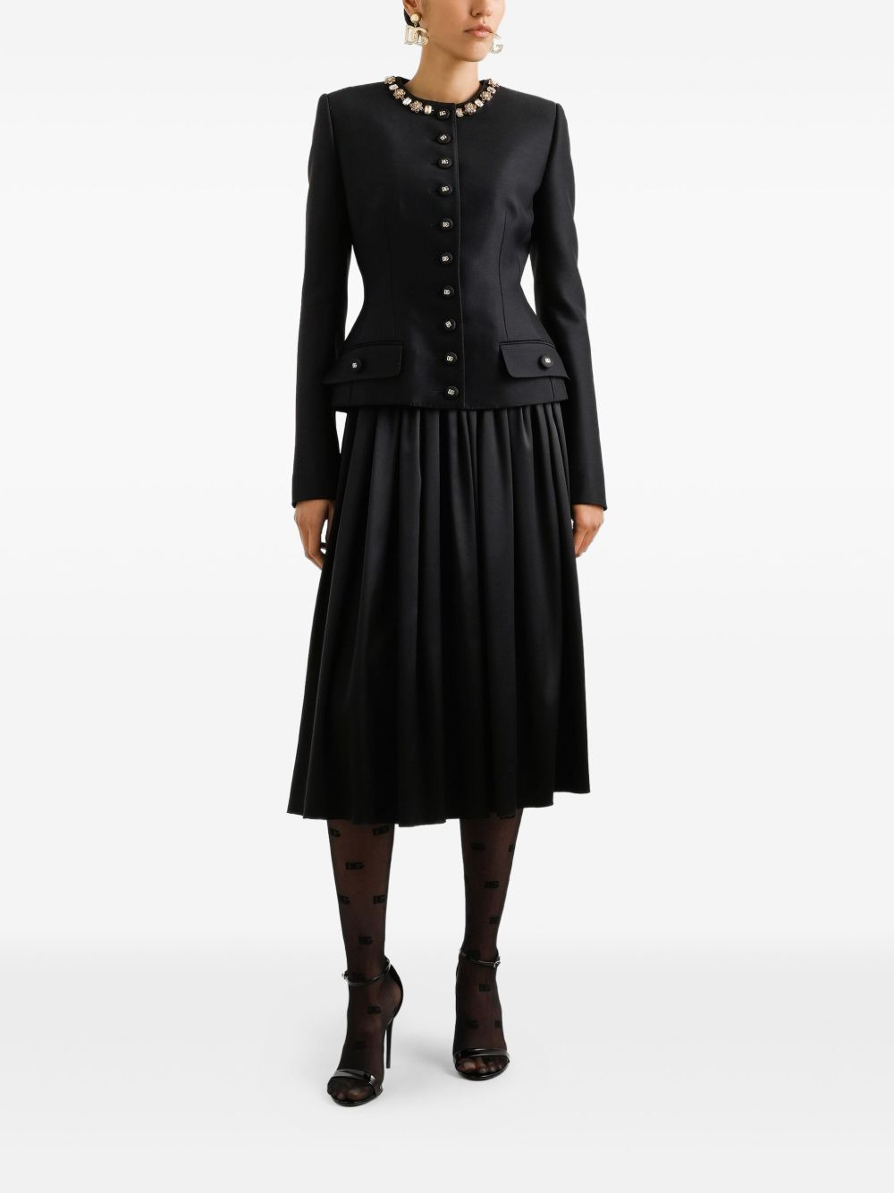 pleated midi skirt - 2