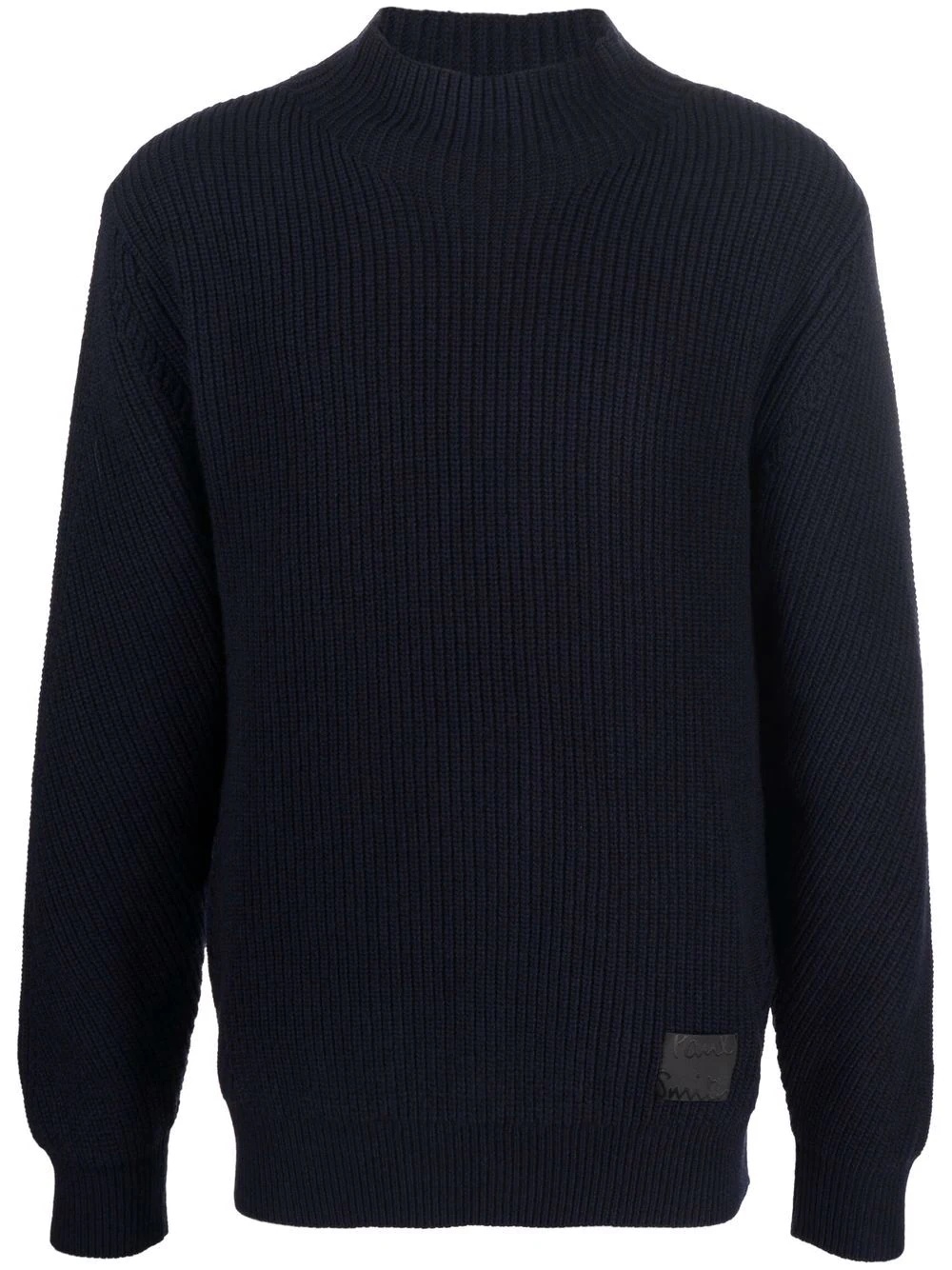 logo-patch wool jumper - 1