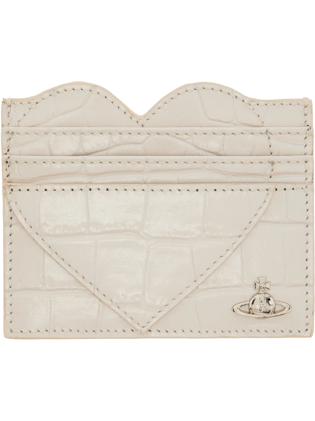 Off-White Heart Card Holder - 1