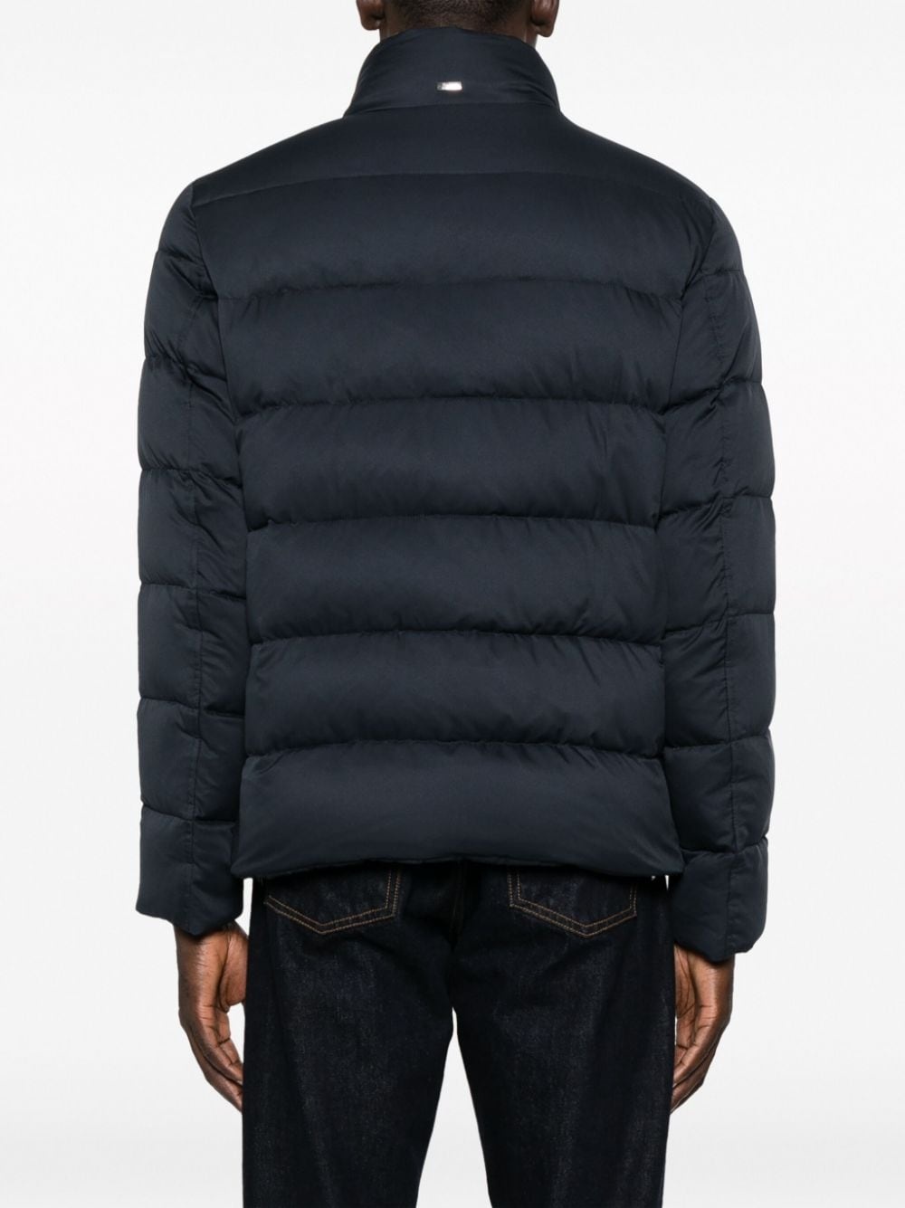 logo-plaque padded-design jacket - 4