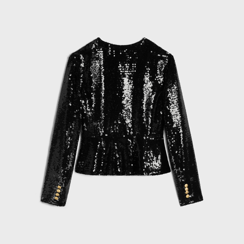 CELINE embroidered chelsea jacket in silk muslin outlook