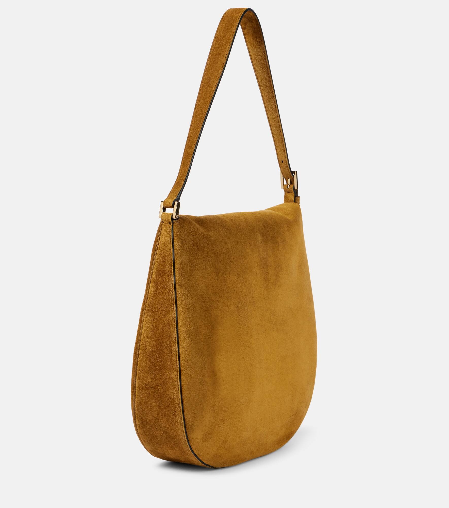 Tondo Large suede shoulder bag - 4