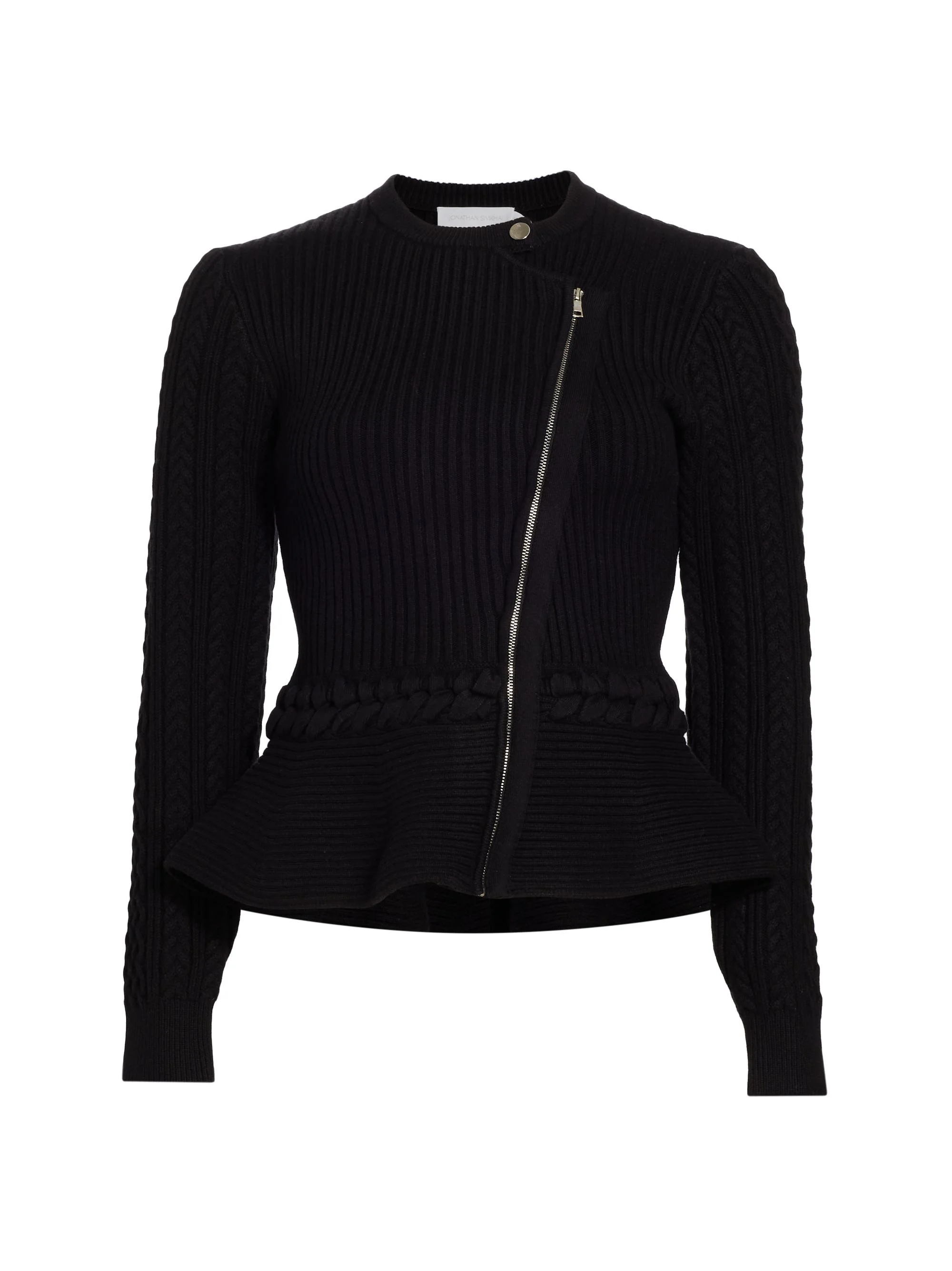 Women's Andi Knit Peplum Jacket - Black - 1