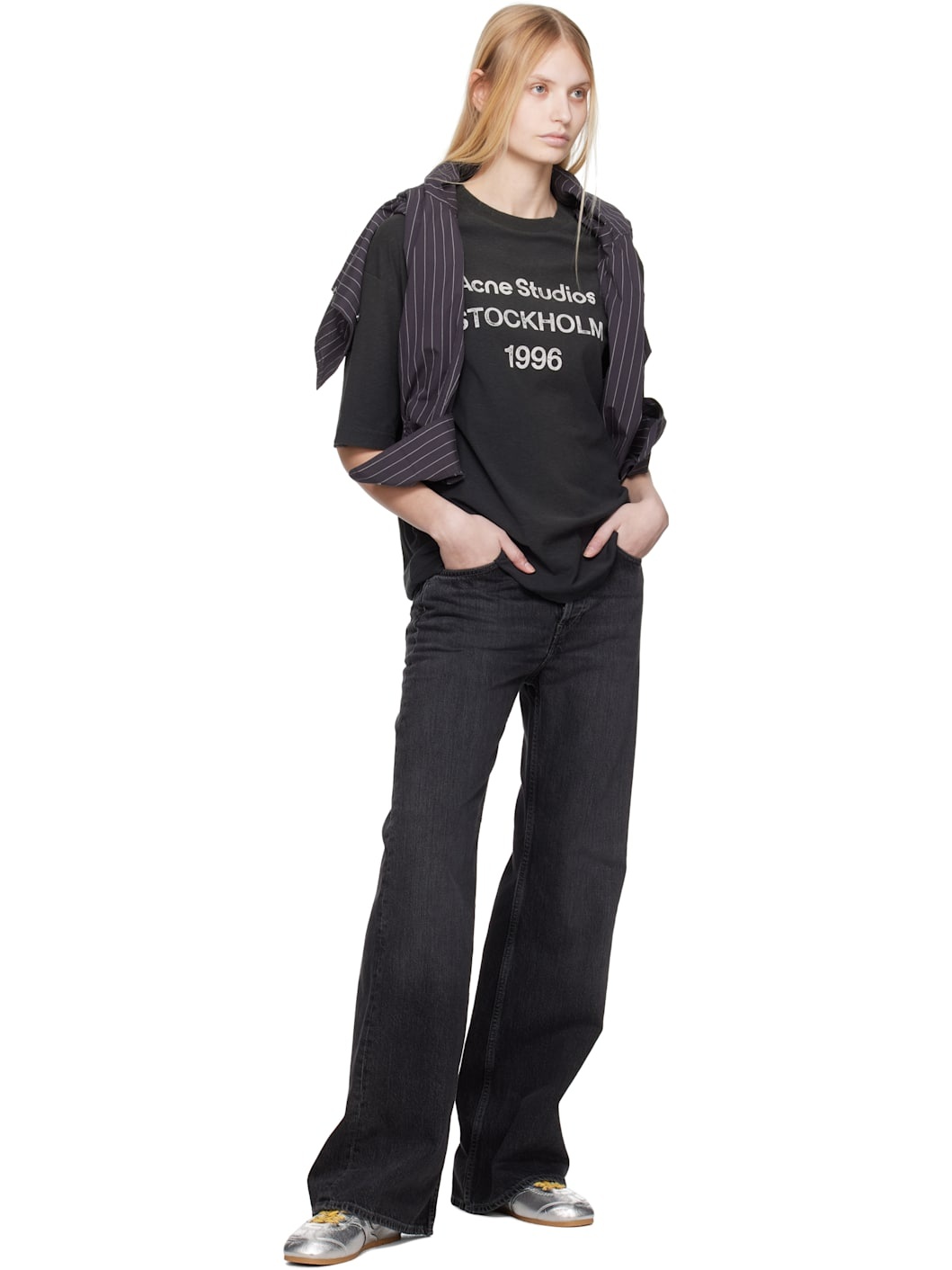 Black Faded Jeans - 4
