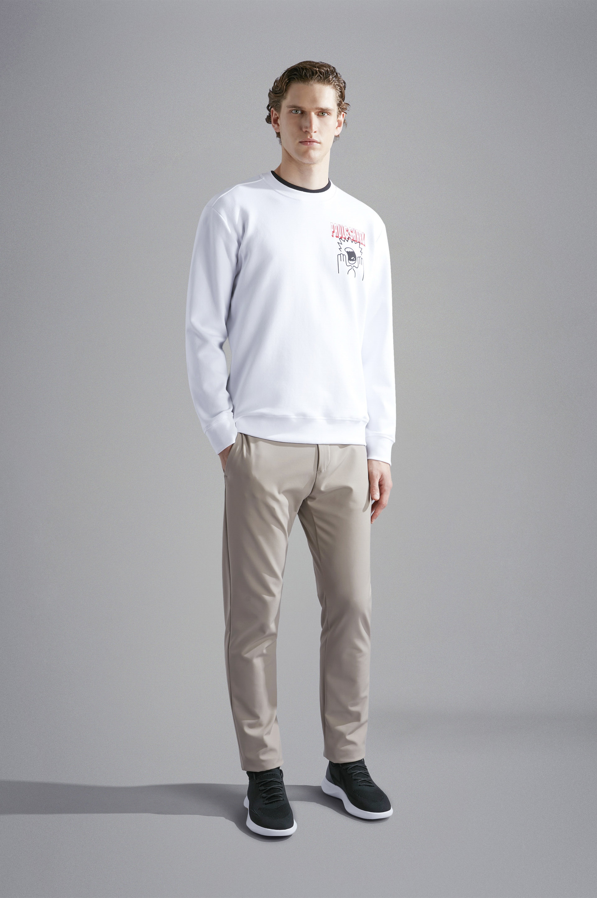 SOFT ACTIVE FLEECE COTTON SWEATSHIRT WITH PRINTS - 2