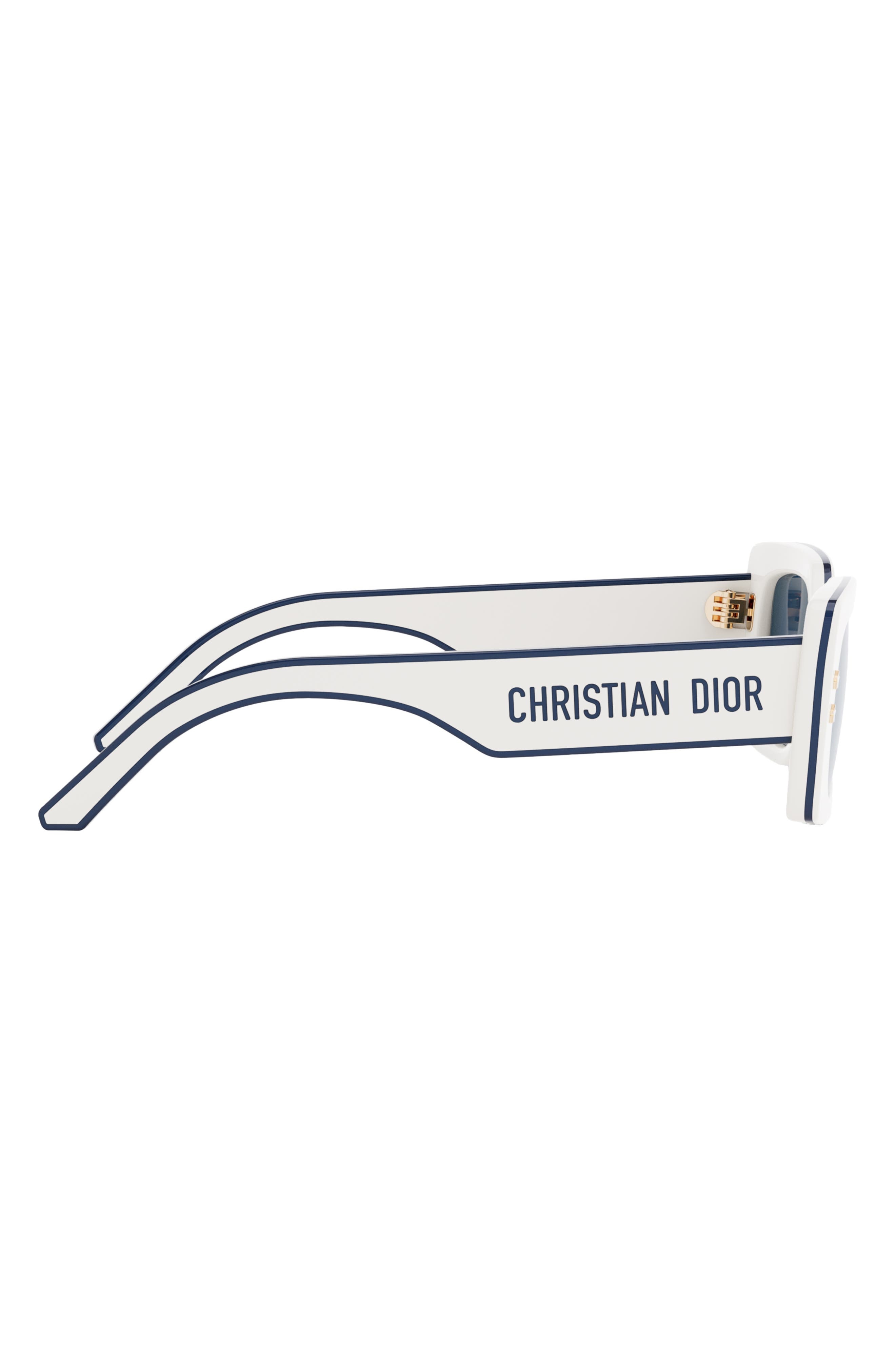 'DiorPacific S1U 53mm Rectangular Sunglasses in Ivory /Blue at Nordstrom - 6