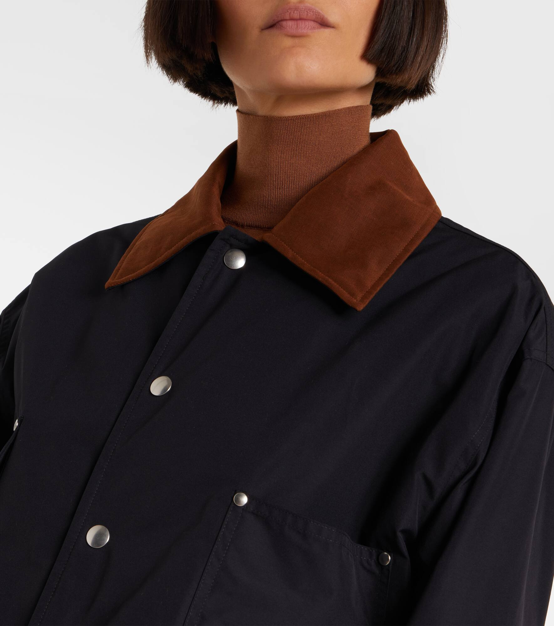 Cropped twill jacket - 4