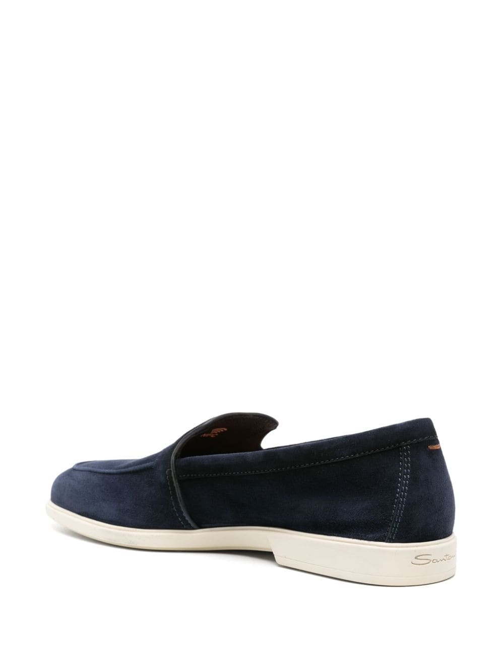 pipe-trim suede loafers - 3
