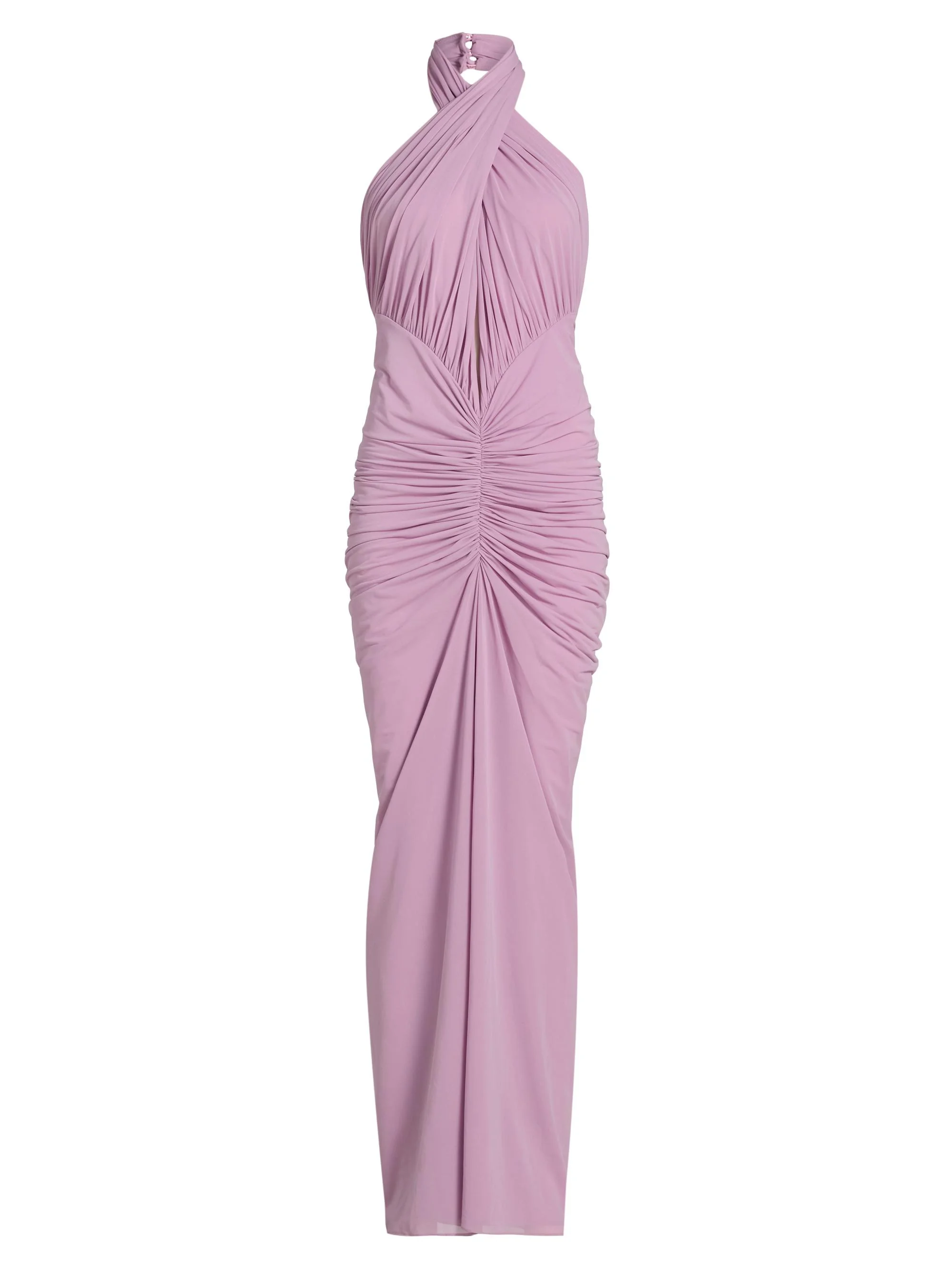 Women's Monique Gathered Halterneck Dress - Mauve Mist - 1