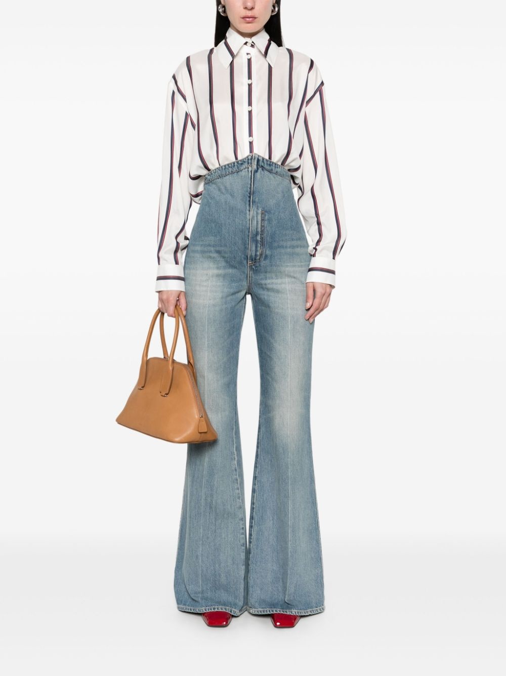 Fold Over Waist jeans - 2