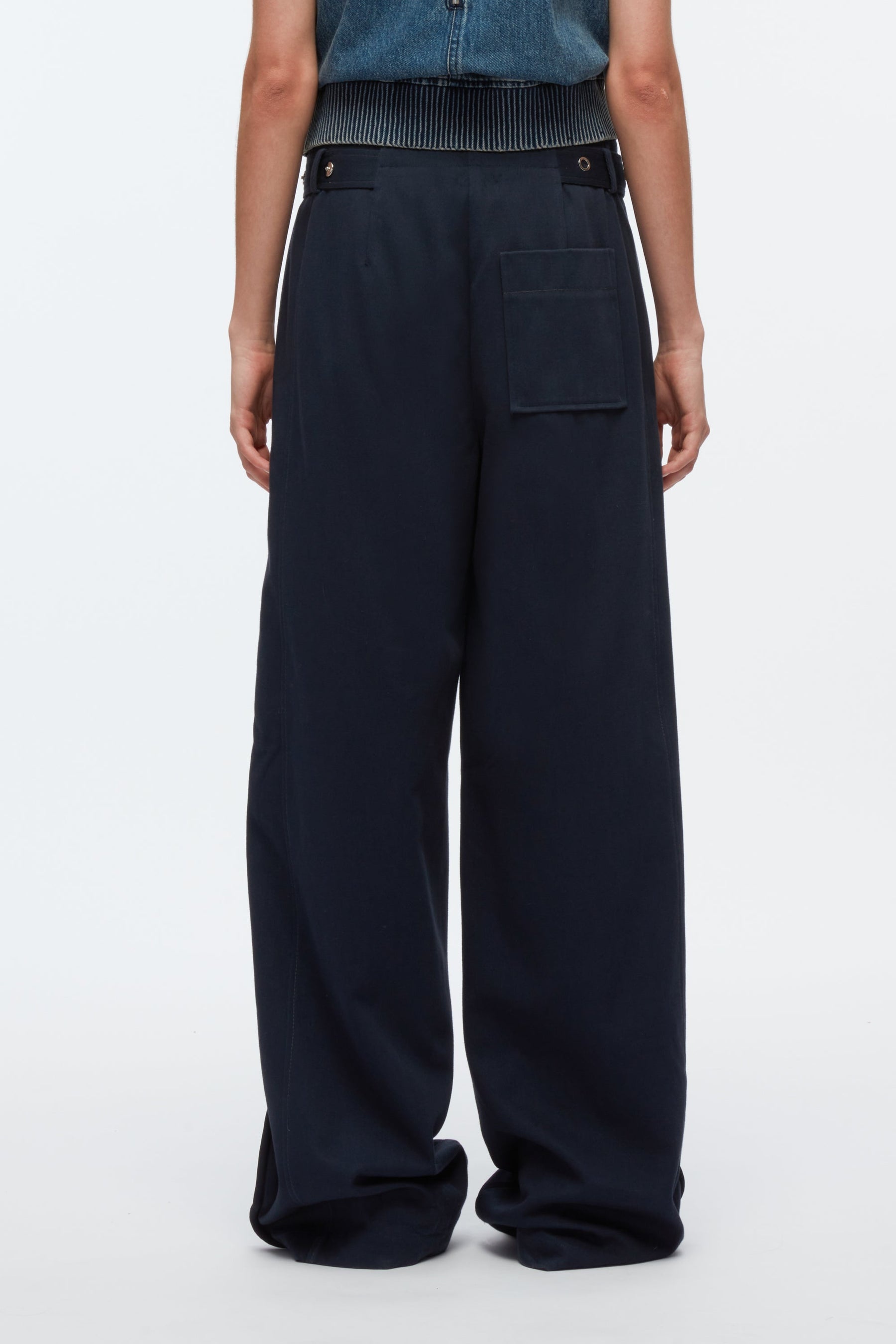 Belted Utility Pants With Panel Detail - 4