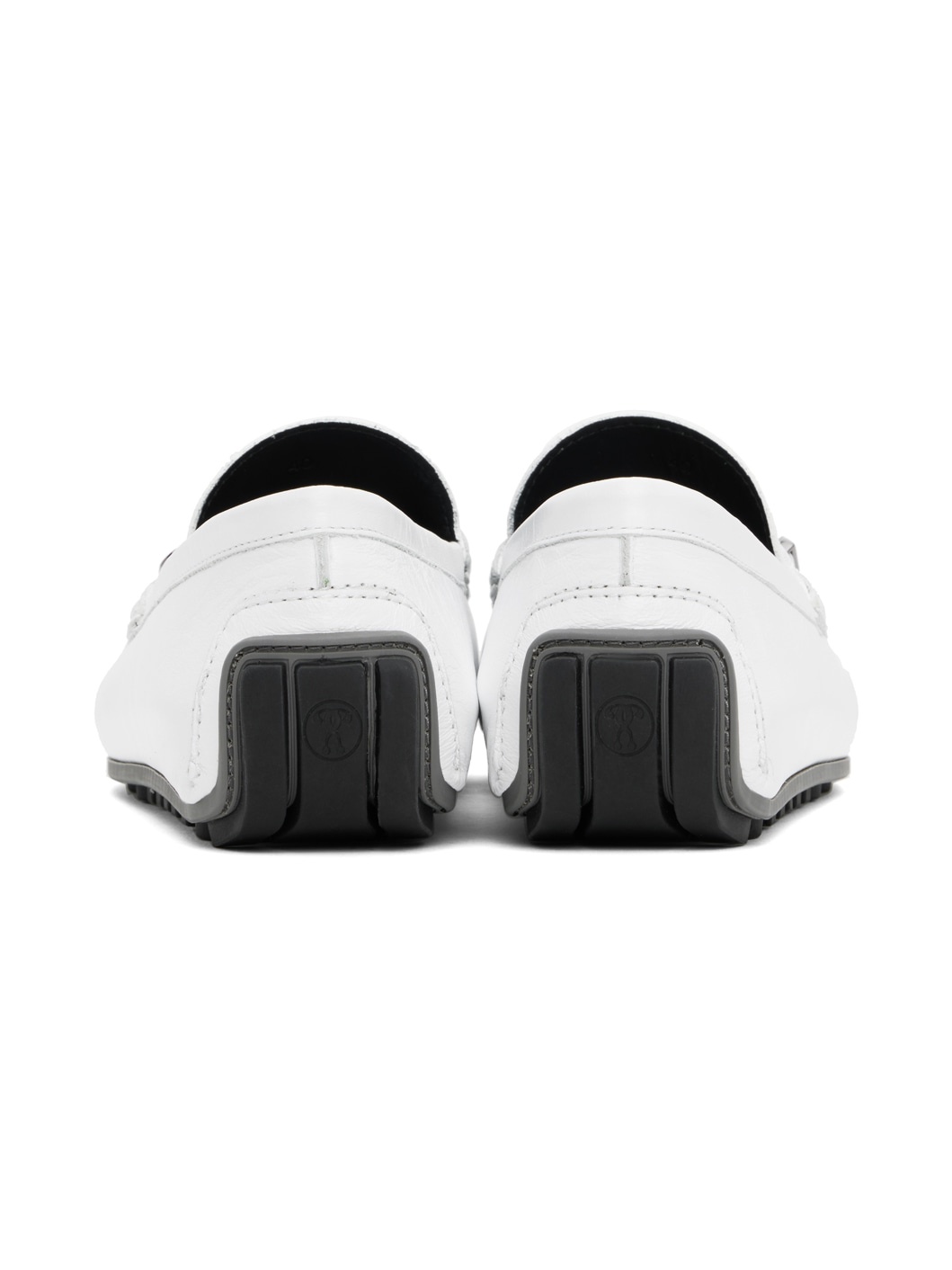 White Driver Loafers - 2