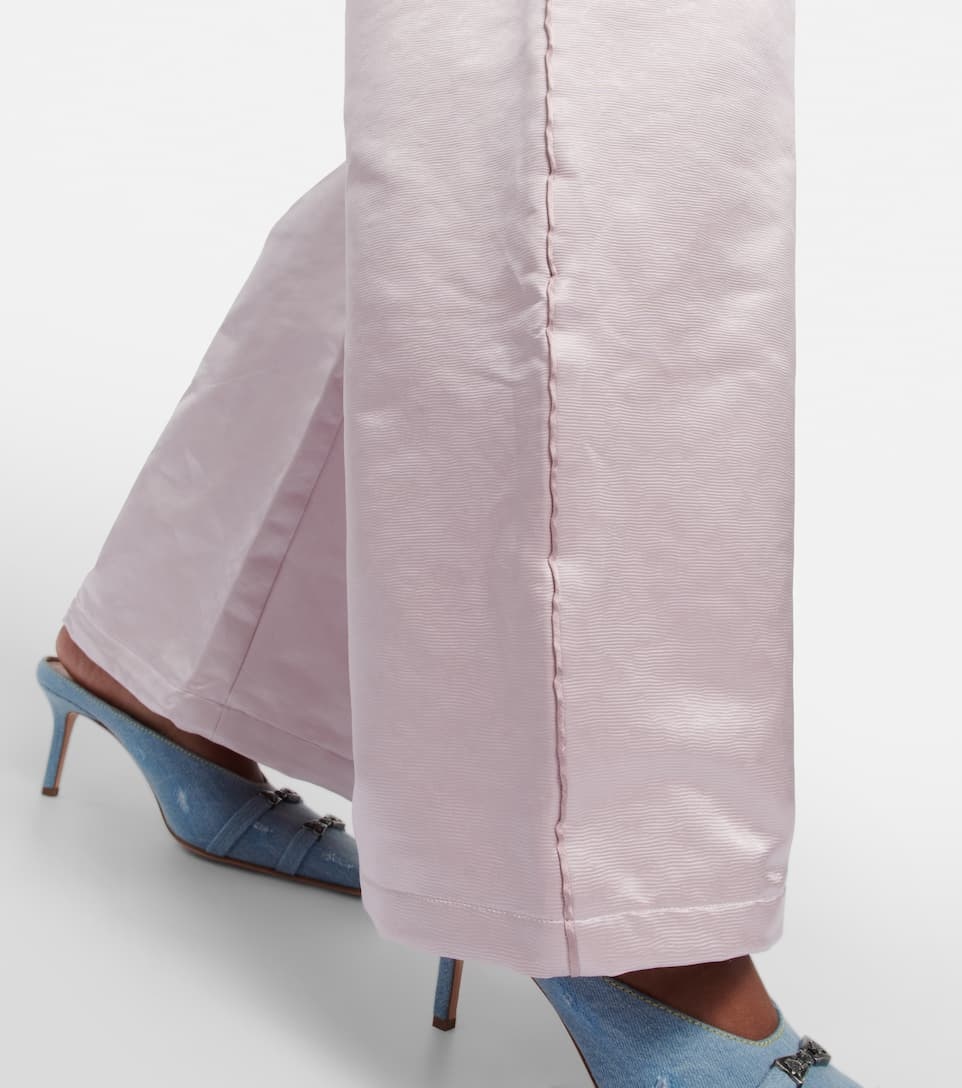 Wide-leg satin pants - 5