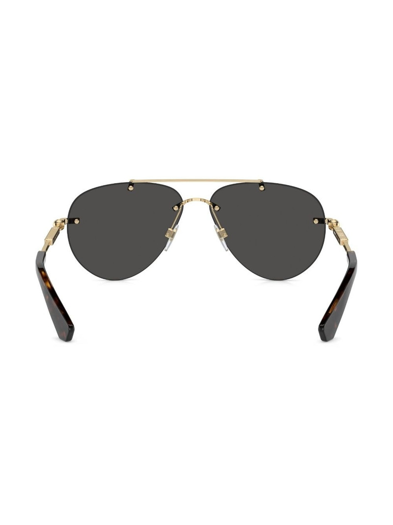 metallic pilot-frame sunglasses 4