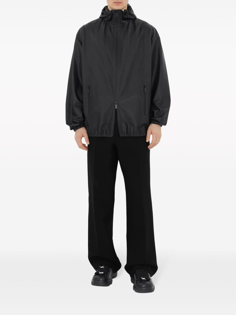 Burberry hooded leather jacket outlook