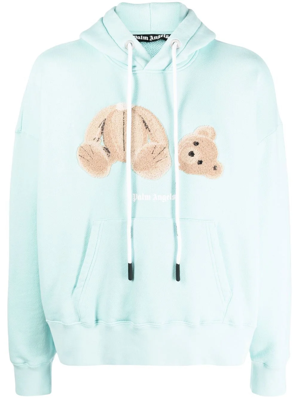 Bear-print organic cotton hoodie - 1