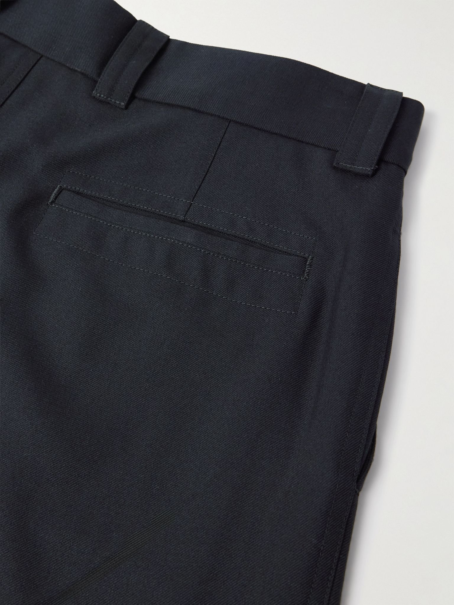 Wide-Leg Wool-Twill Suit Trousers Navy - 5