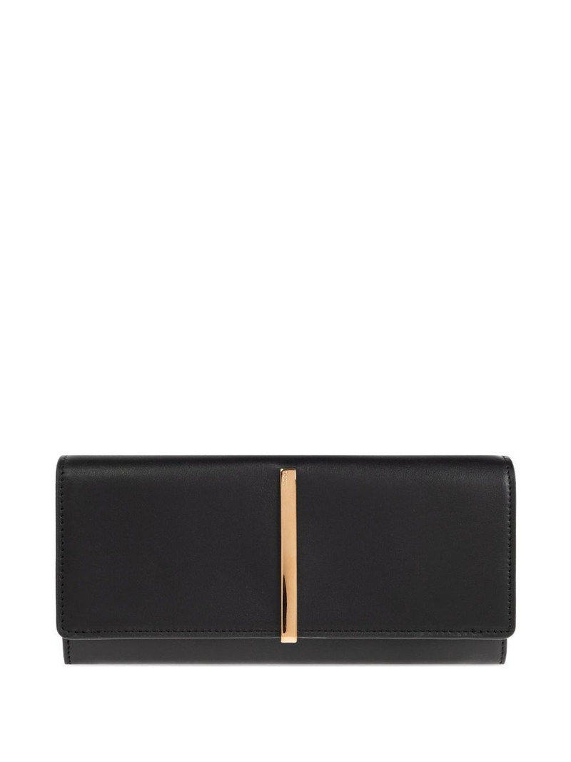 engraved-logo leather wallet 1