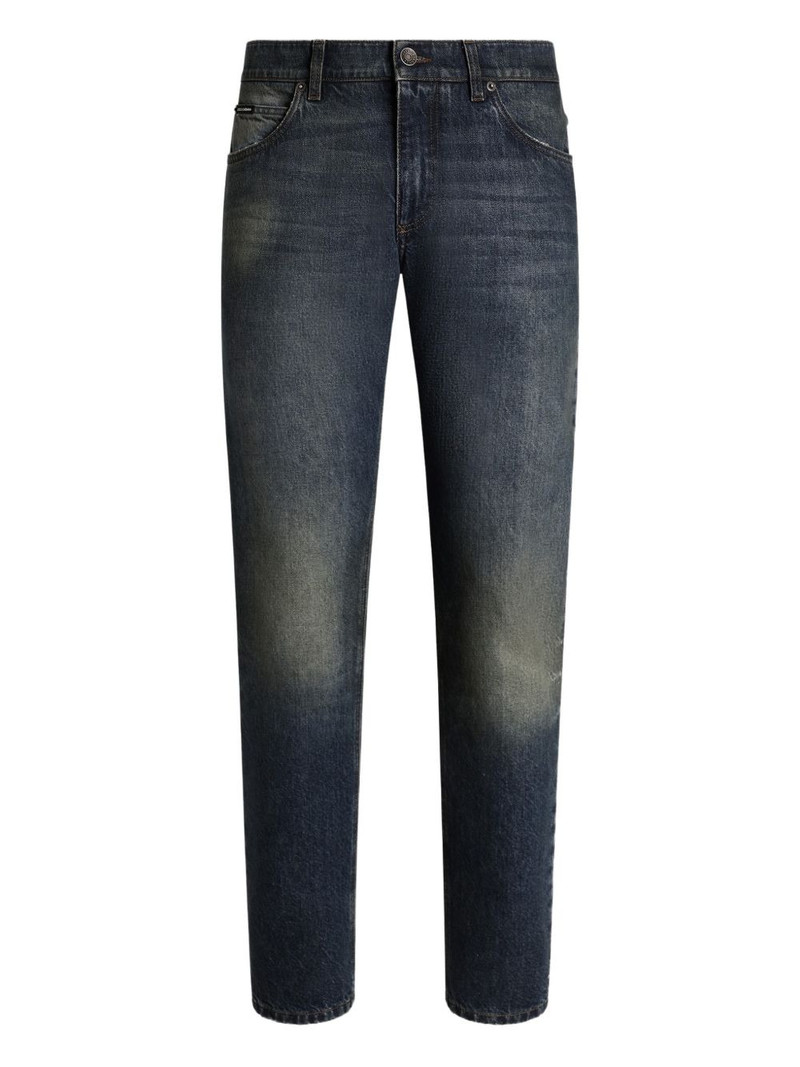 logo-plaque jeans 1