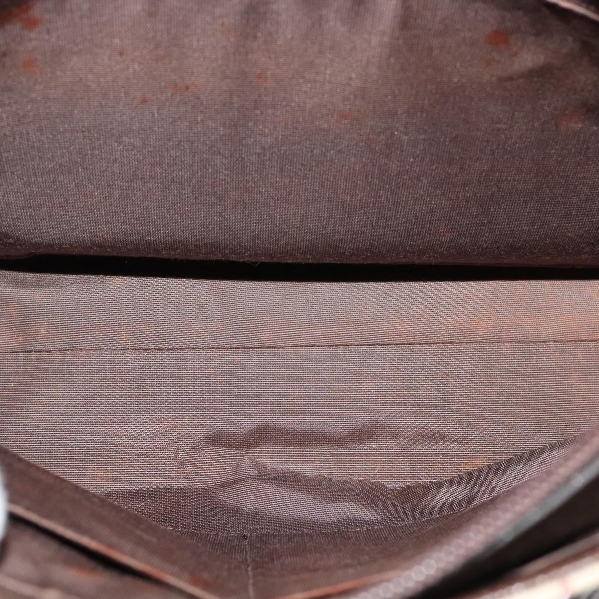 Burberry Nova Check Shoulder Bag Canvas Leather Beige Brown Silver - 11