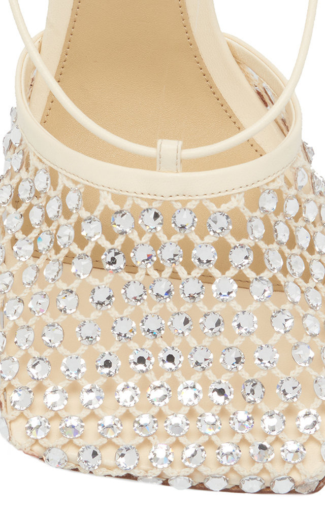 Stretch Crystal Sandals white - 7