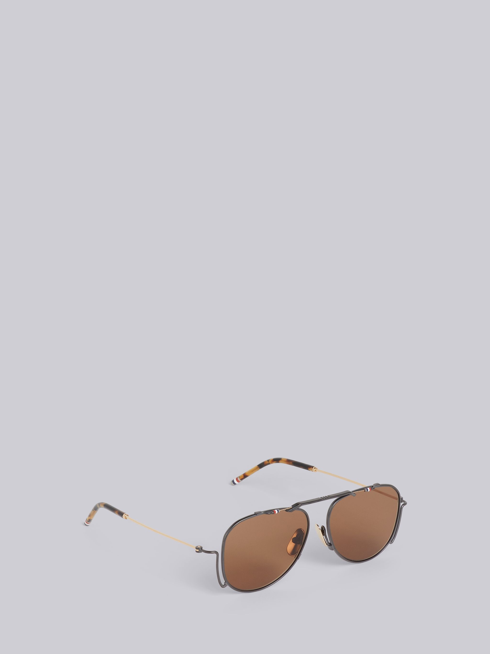 TB917 - Black Iron Classic Aviator Sunglasses - 4