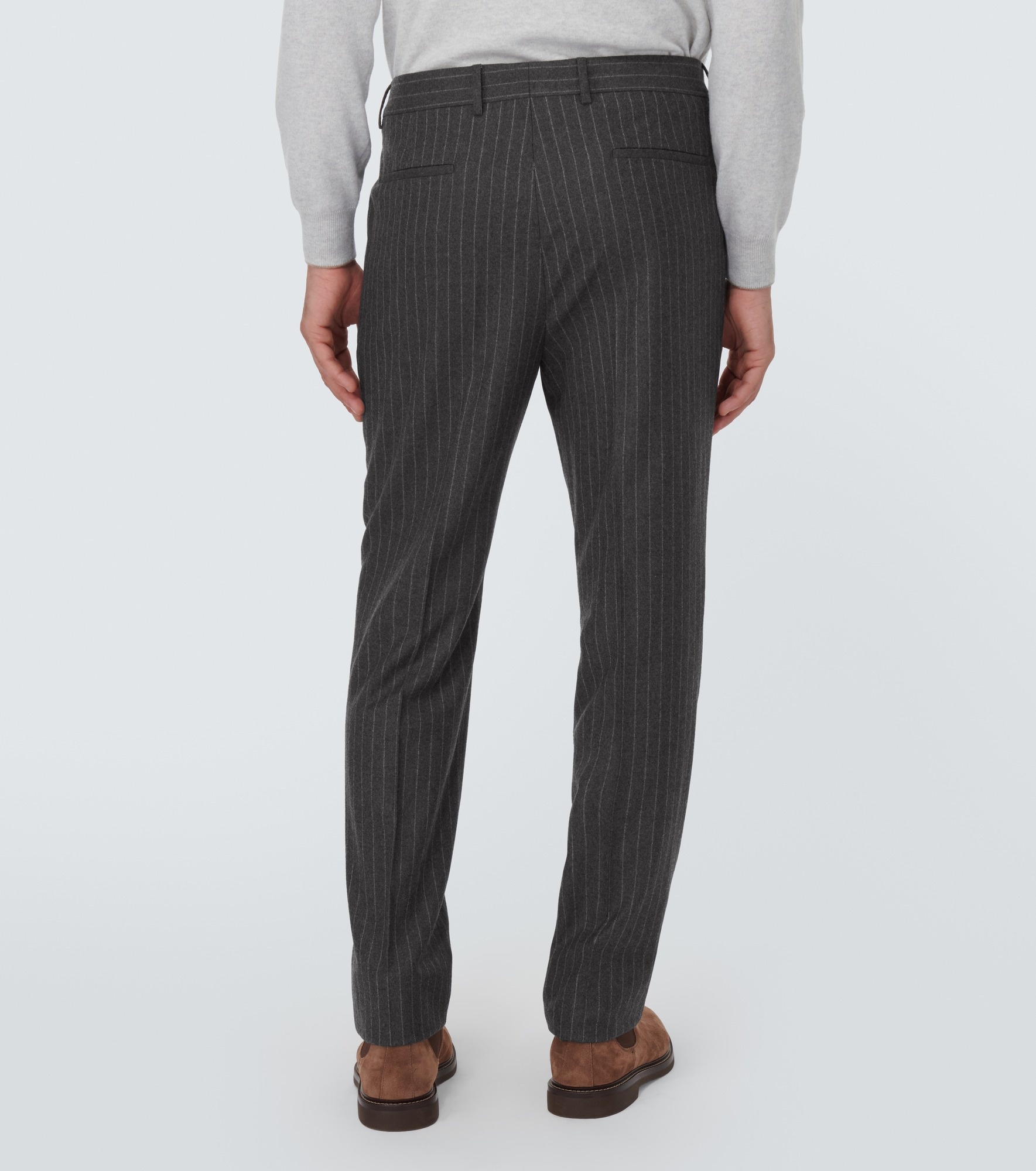 Striped virgin wool suit - 7