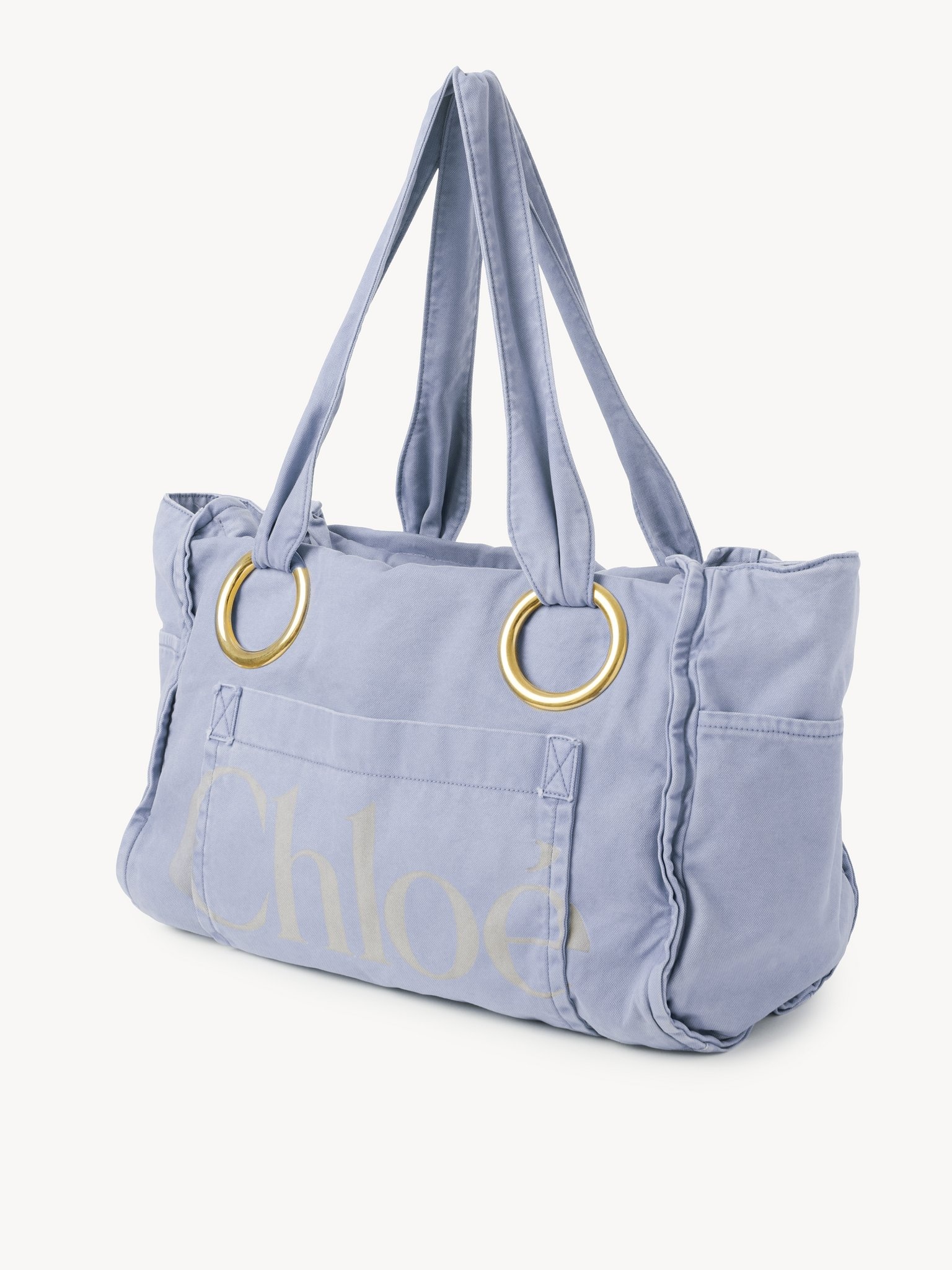 LARGE CHLOÉ PLAGE TOTE BAG IN COTTON - 2