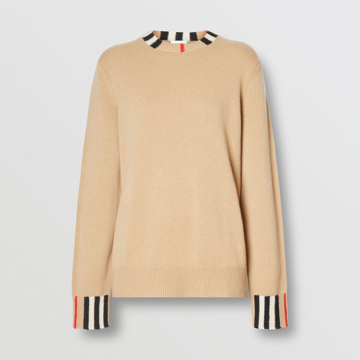 Icon Stripe Trim Cashmere Sweater - 1