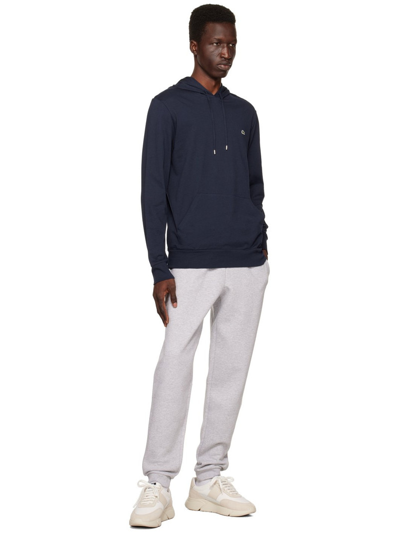 LACOSTE 느슨한 적합 배지 hoodie outlook