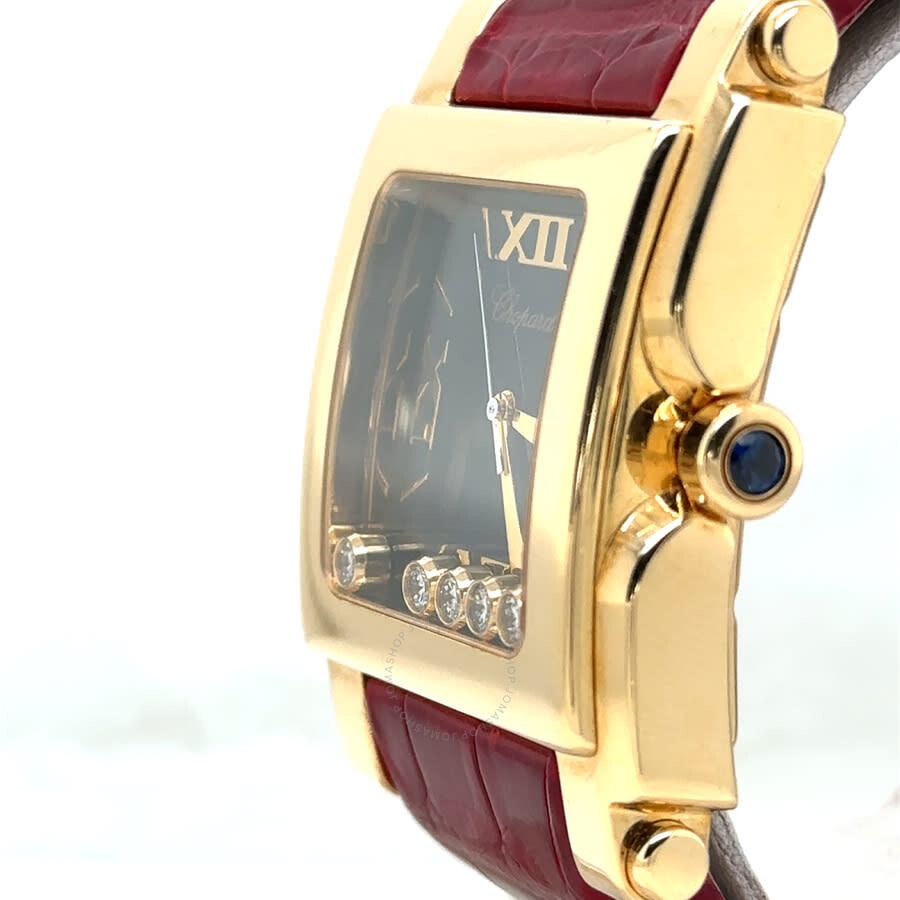Pre-owned Chopard Happy Sport Square Quartz Black Dial Men's Watch 28/73670 - 4
