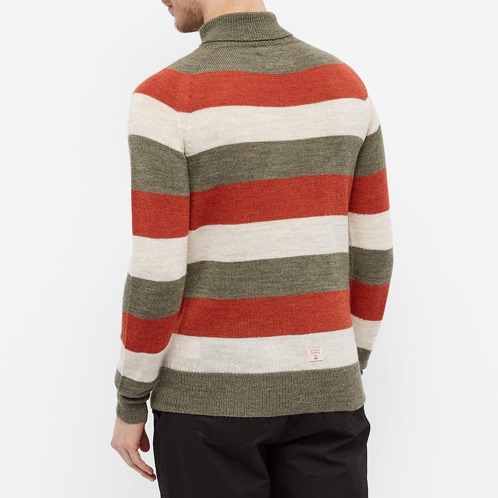 Nigel Cabourn Striped Seamless Rollneck Knit - 5