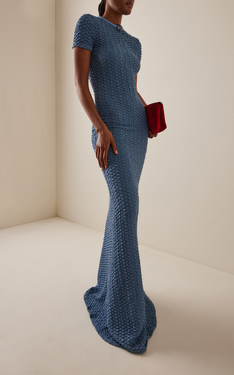 SILVIA TCHERASSI Exclusive Yara Knit Maxi Dress blue outlook