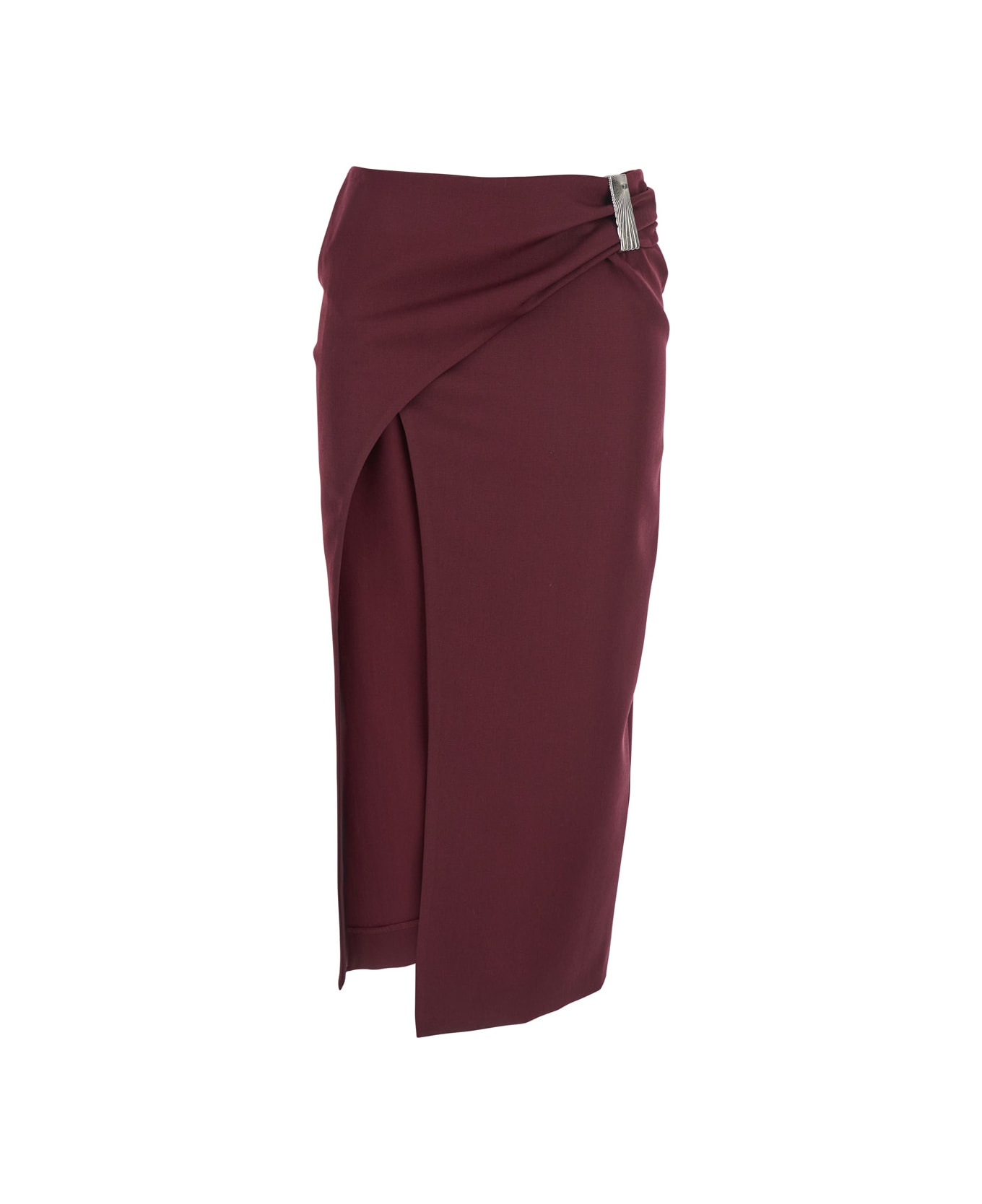 Wool Gabardine Midi Skirt - 1