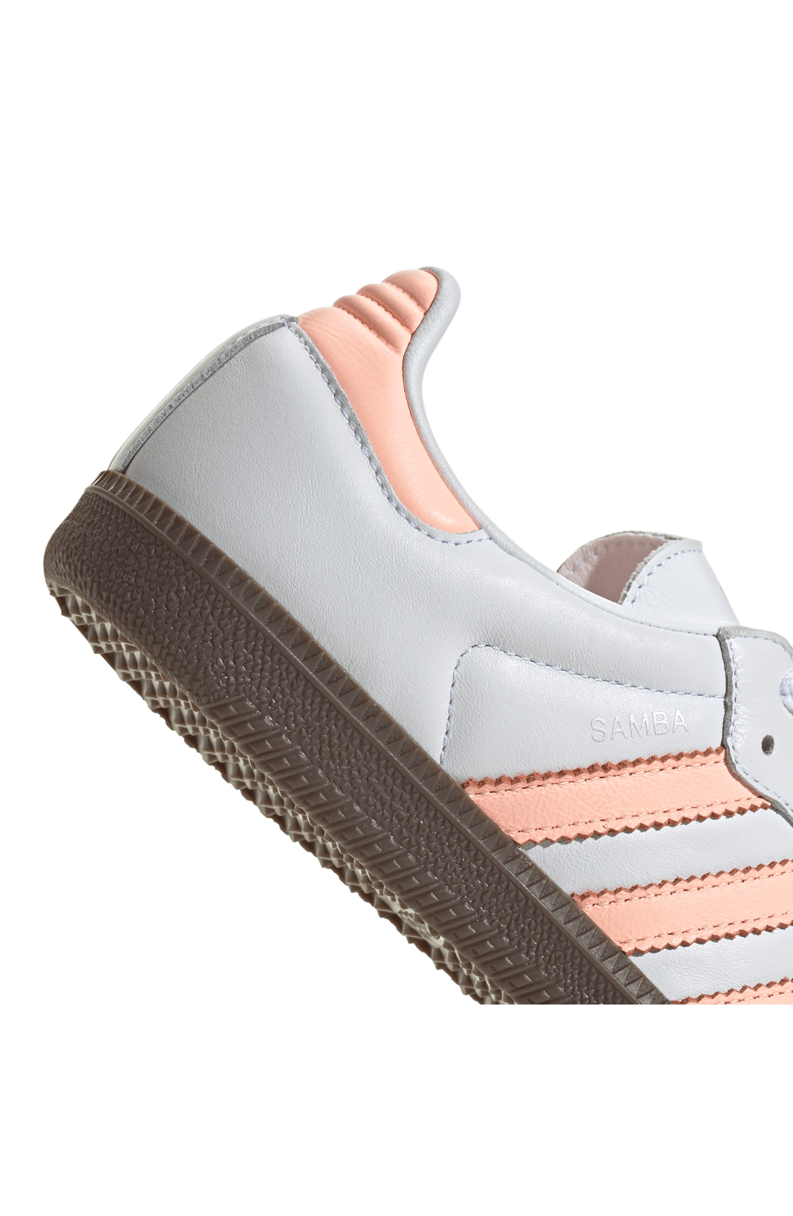 adidas Samba OG Sneaker in White/orange/coral at Nordstrom - 8