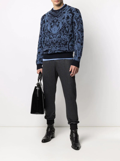 PHILIPP PLEIN baroque intarsia-knit jumper outlook