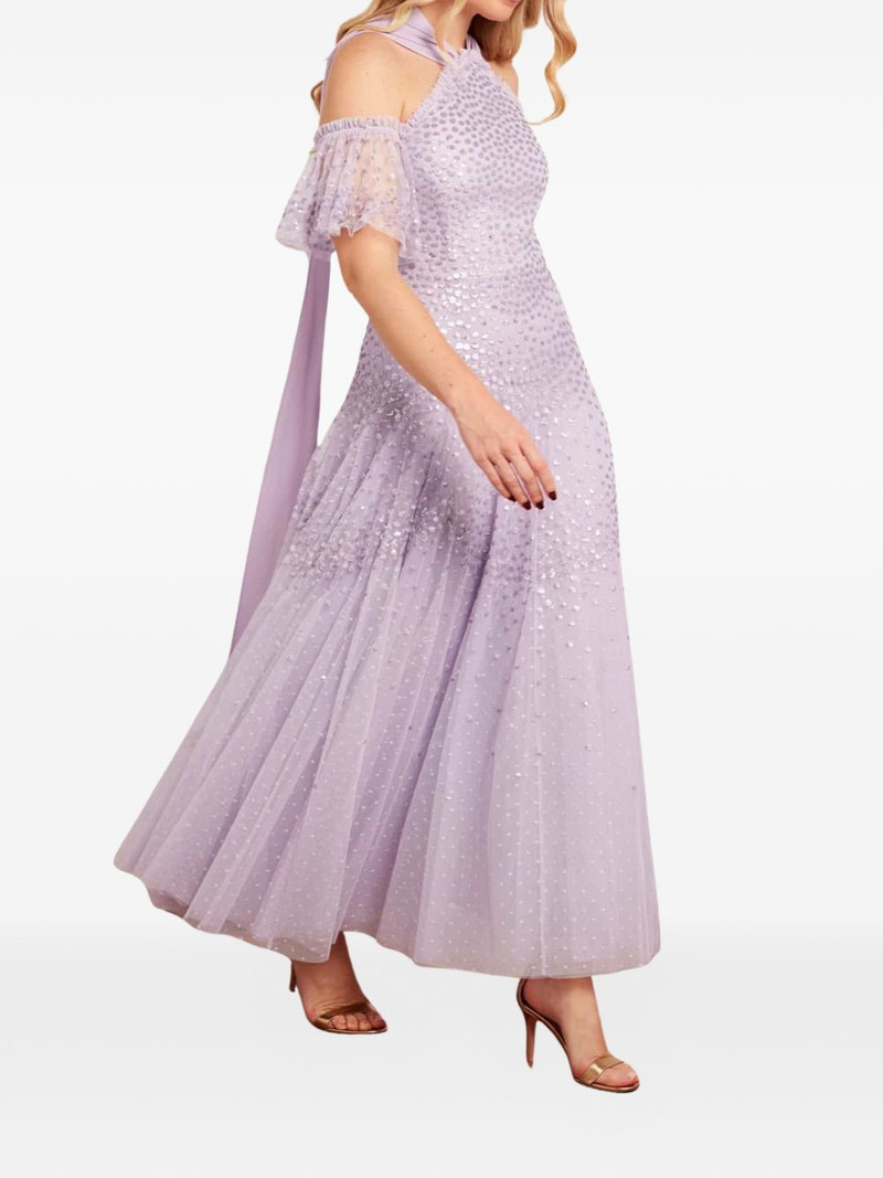 scallop halterneck gown maxi dress 3