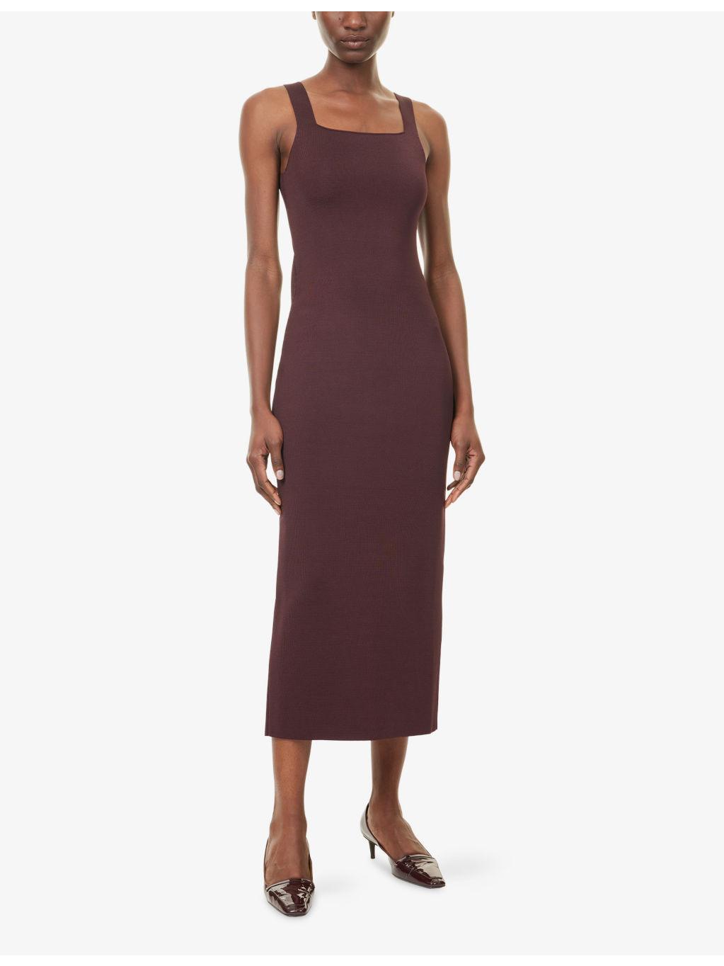 Dixi Square-Neck Knitted Maxi Dress - 3