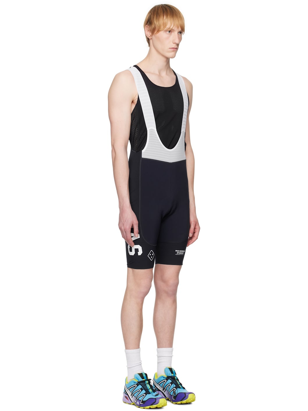 Navy & White 'PAS' Mechanism Pro Bib Shorts - 2
