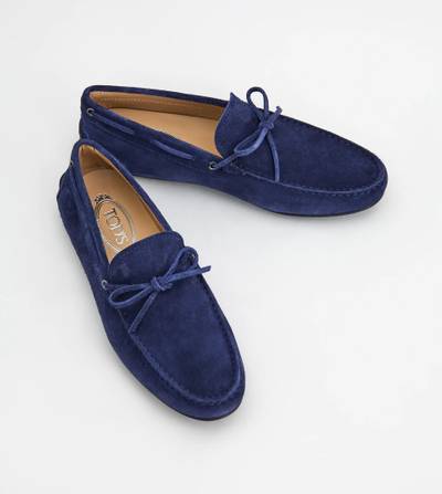 Tod's CITY GOMMINO DRIVING SHOES IN SUEDE - BLUE outlook
