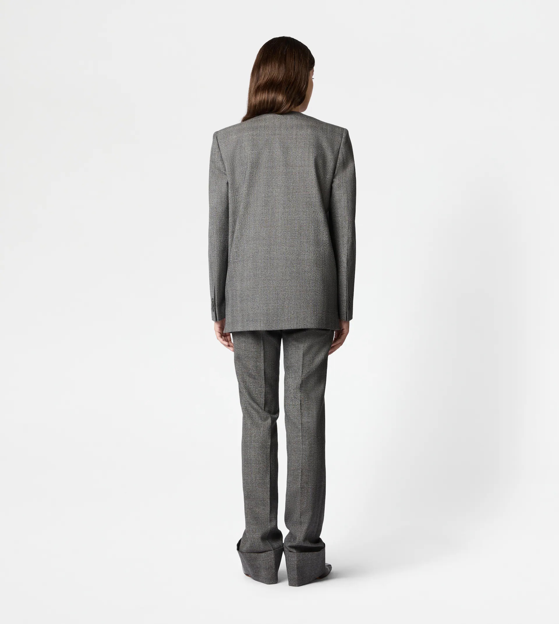 JACKET IN WOOL - BLACK - 3