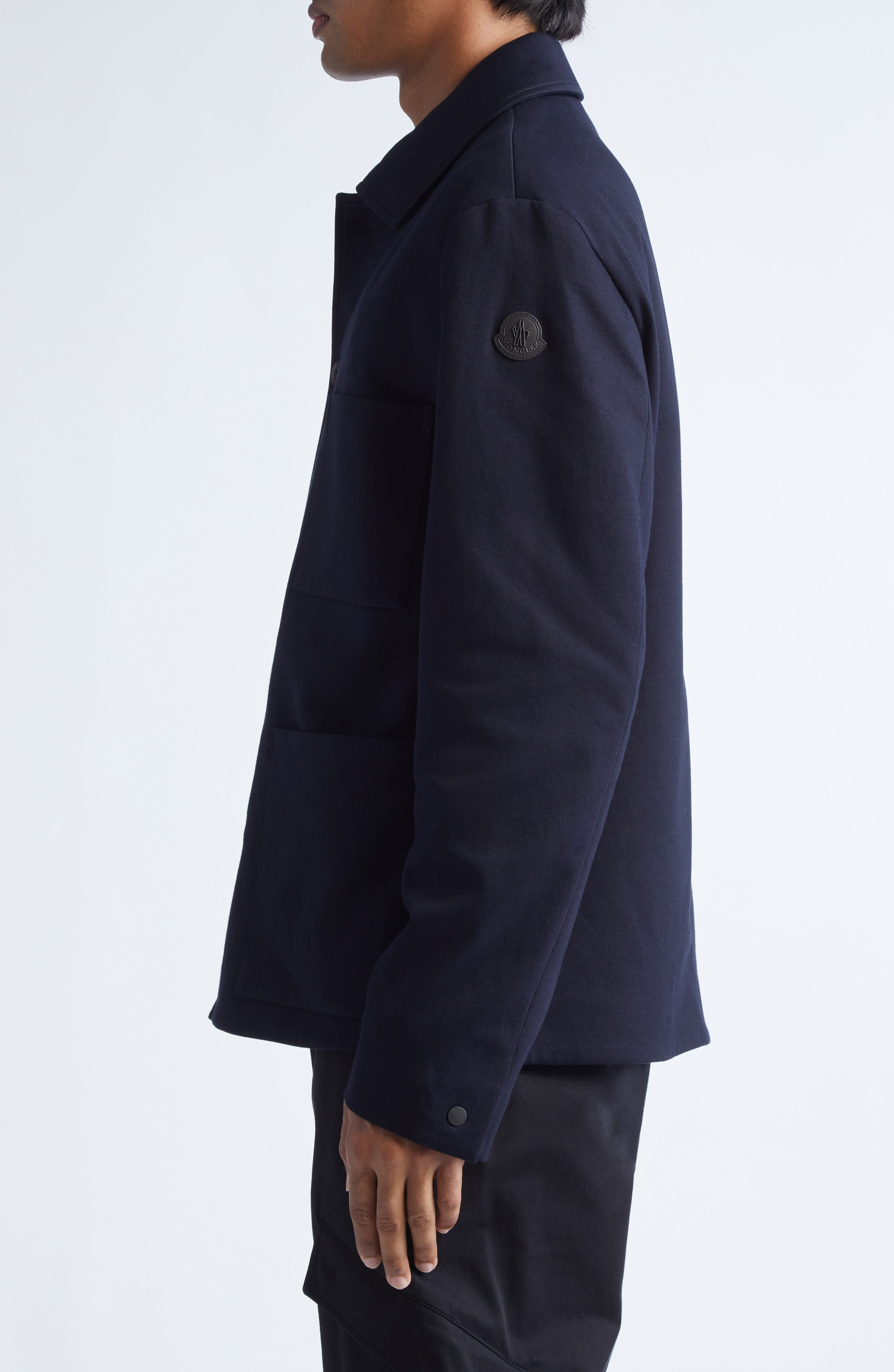 Moncler Cabalian Shirt Jacket in Night Sky at Nordstrom - 4