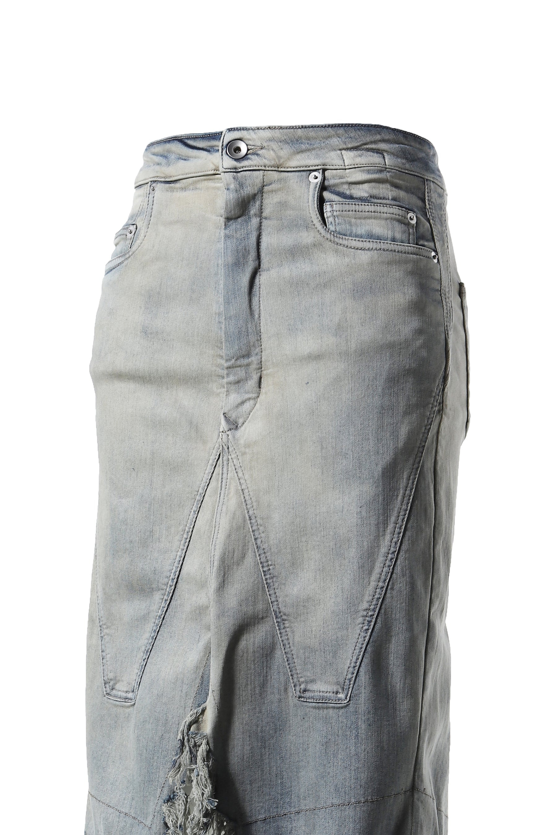 SLIVERED SKIRT / SKY - 4