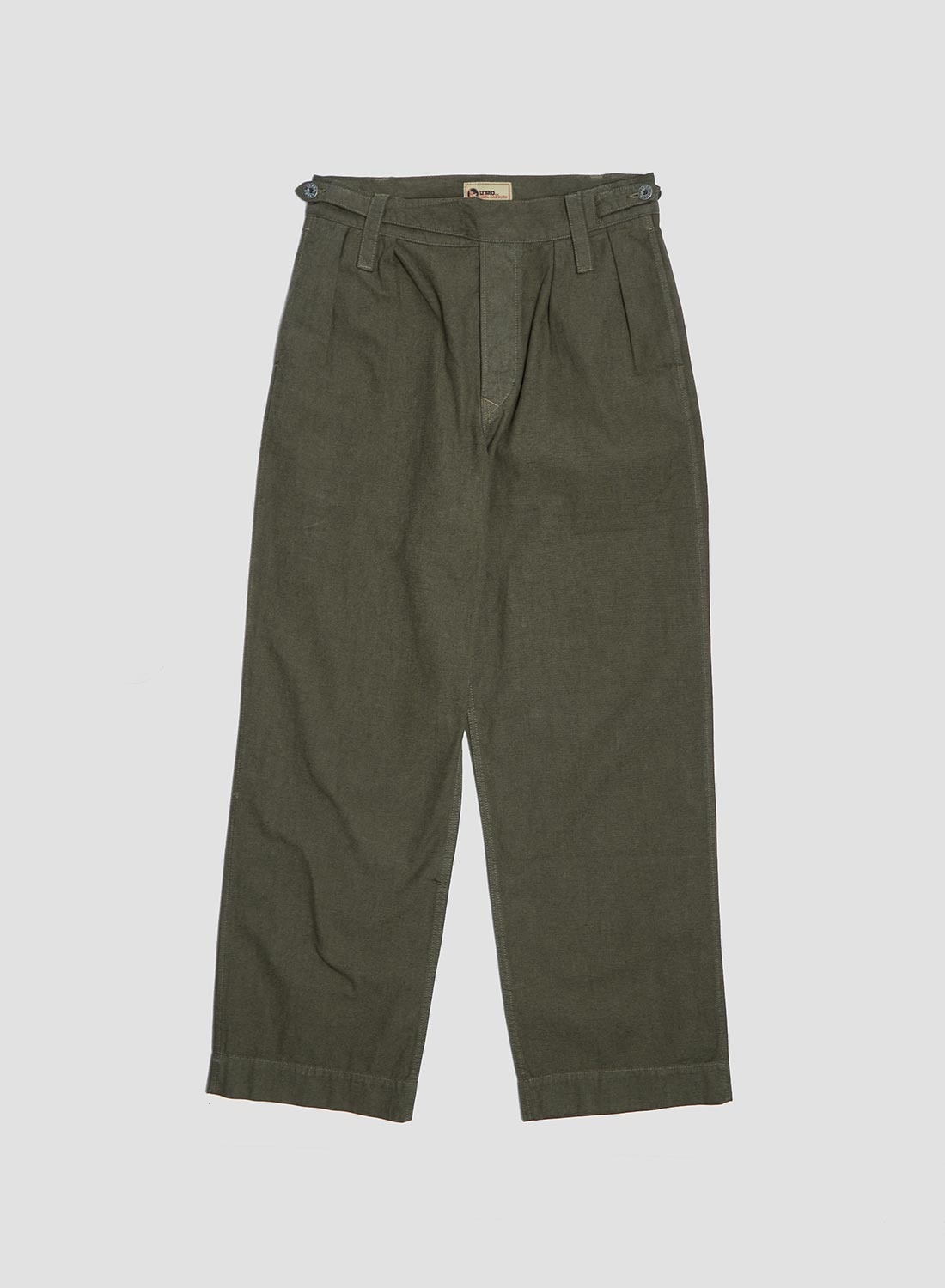 Navvie Pant Cotton Broken Twill in Army - 1