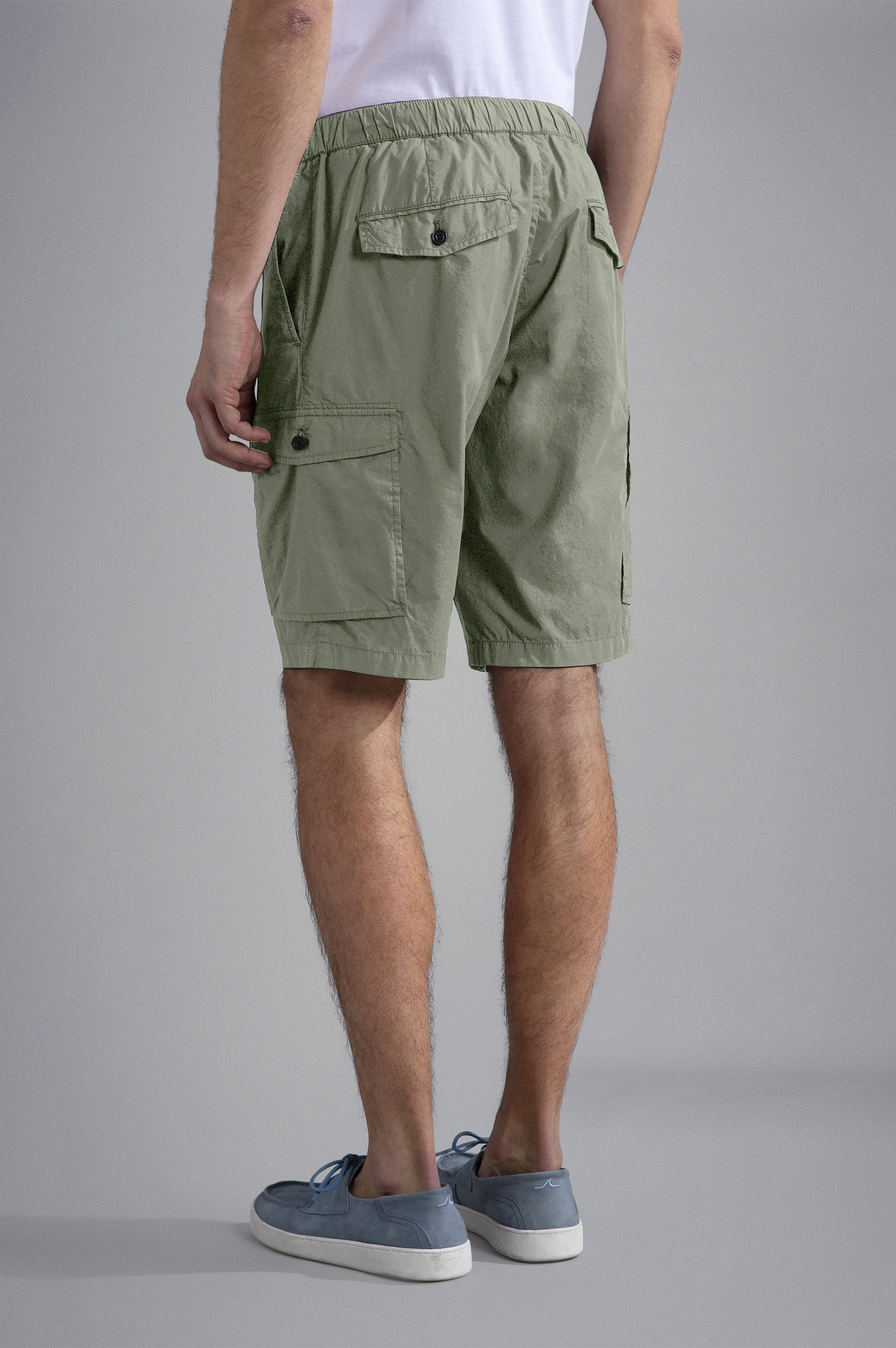 ULTRA-LIGHT POPLIN COTTON CARGO SHORTS - 3