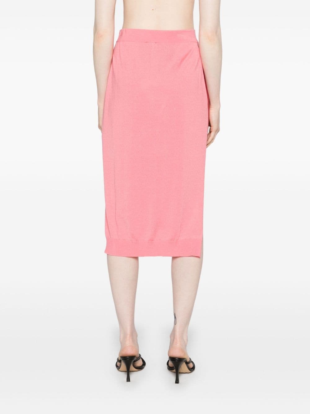 floral-print silk pencil skirt - 4