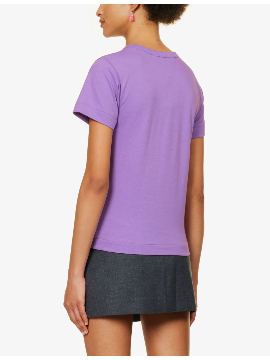Heart-embroidered cotton-jersey T-shirt - 4