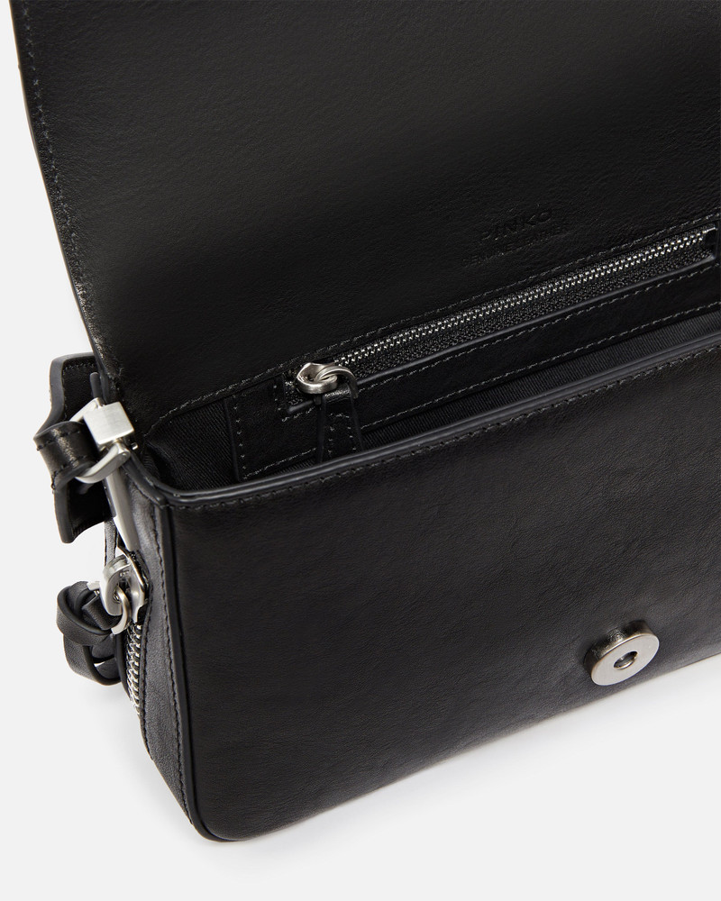 MINI LOVE BAG SLOUCHY SHOULDER BAG IN BIKER LEATHER 4