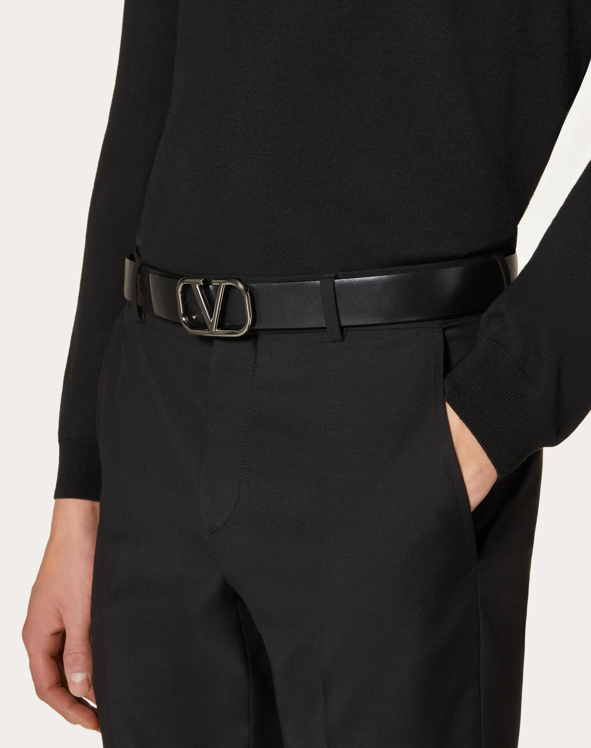 VLOGO SIGNATURE CALFSKIN BELT 30 MM - 5